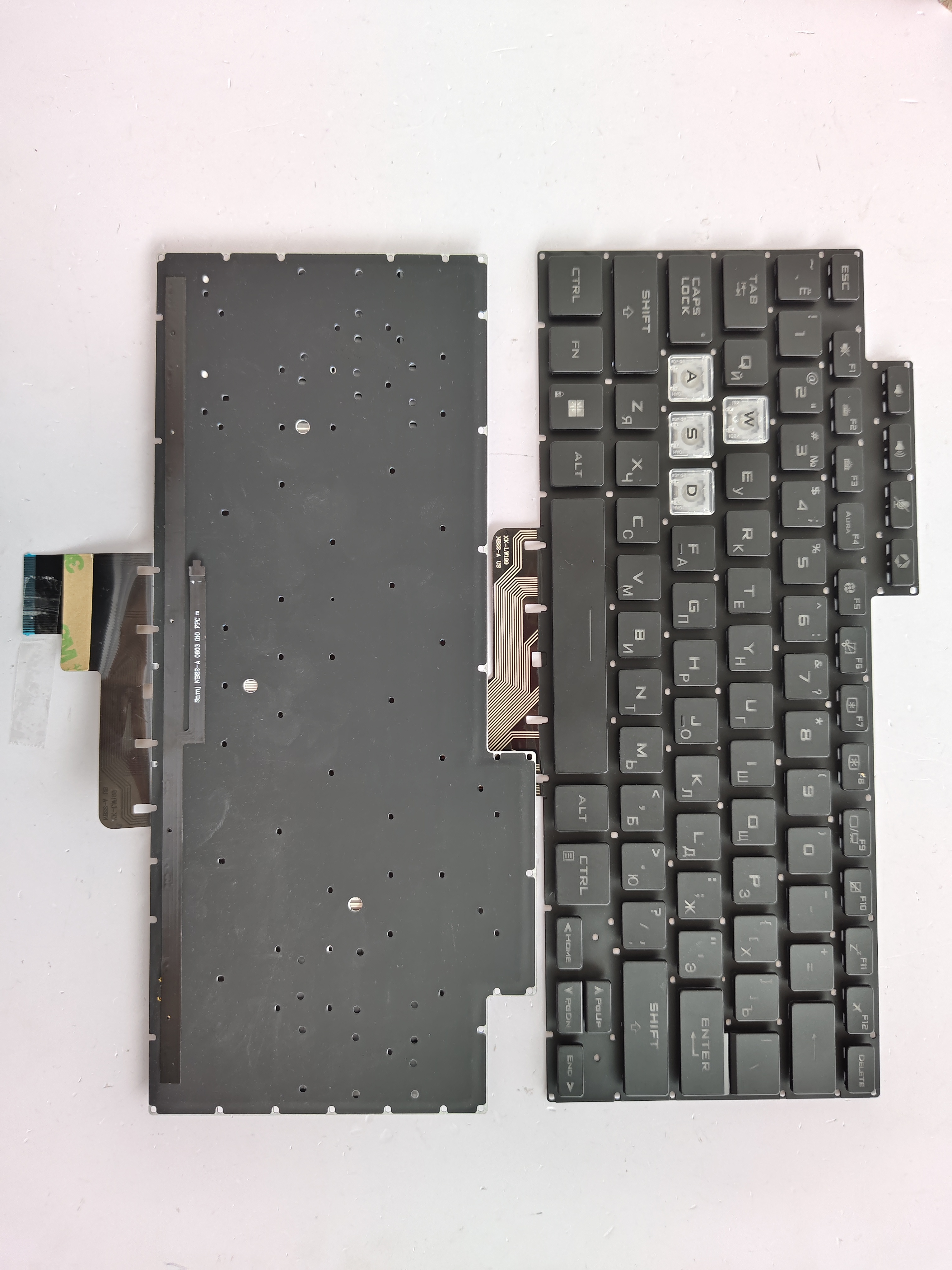 Picture of New Replacement Laptop Keyboard For ASUS FX516/FA516 BLACK Backlit,White Side (OEM) RU Layout